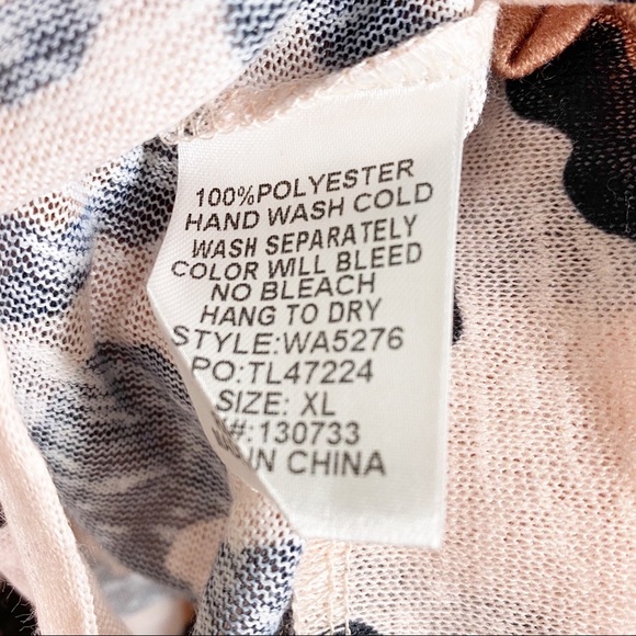 Umgee Plus Leopard Animal Print Oversized Long Sleeve Shirt XL - Picture 10 of 10